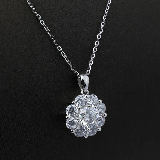 sterling silver jewelry - 925 Silver Necklace Pendant SLM0025N-1 CT-40-45cm AJ open view