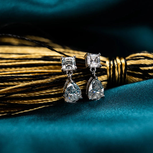 sterling silver jewelry - 925 Silver Earrings SLM0010E-White open view