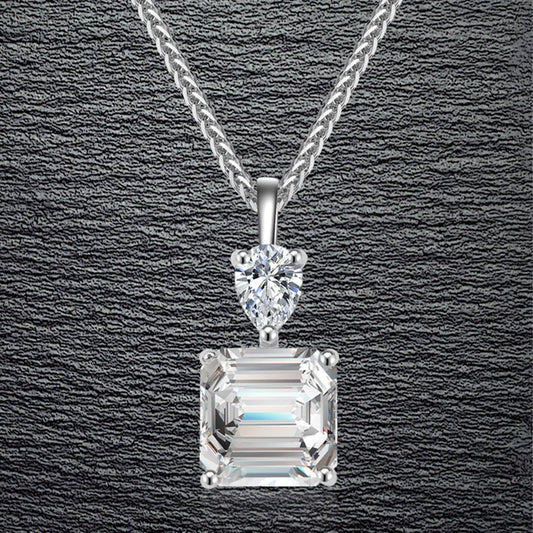 sterling silver jewelry - 925 Silver Necklace Pendant SLM0032N-White-40-45cm AJ open view