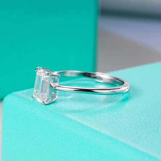 sterling silver jewelry - 925 Silver Ring SLM0027R-1.0 CT-AJ open view