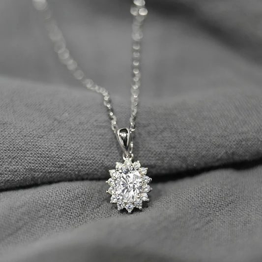 sterling silver jewelry - 925 Silver Pendant Necklace SLM0037N-1 CT-40-45cm AJ open view