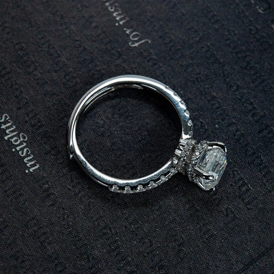 sterling silver jewelry - Silver Ring SLM0036R-5.0 CT-AJ open view