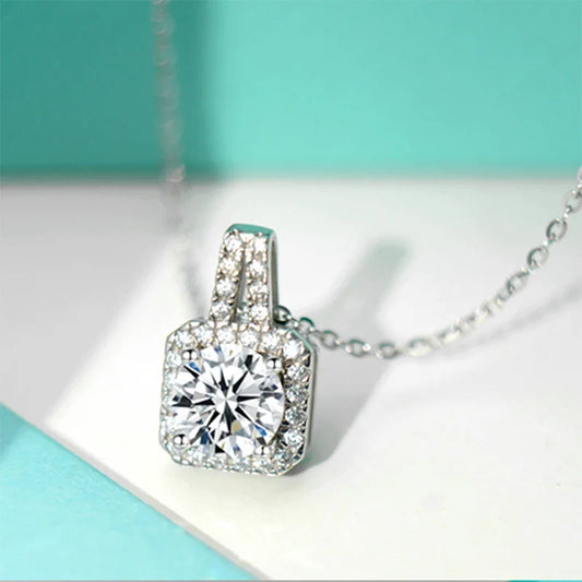 sterling silver jewelry - 925 Silver Necklace Pendant SLM0040N-1 CT-40-45cm AJ open view