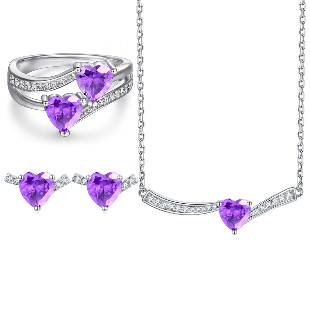 sterling silver jewelry - 925 Silver Ring Necklace Earring SLZ0004SET-SS-JS07-7 product view 27