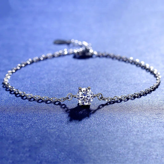 sterling silver jewelry - 925 Silver Bracelet SLM0001B-6 claws bracelet-15+4cm open view