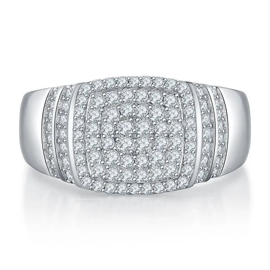 sterling silver jewelry - Silver Ring SLM0073R-silver-6 open view