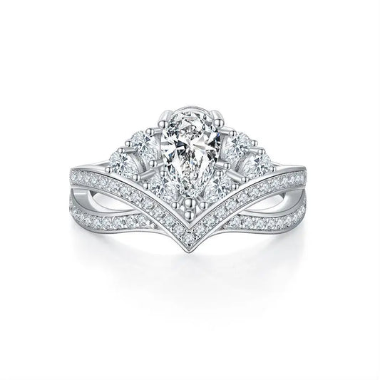sterling silver jewelry - 925 Silver Ring SLM0057R-silver-6 open view