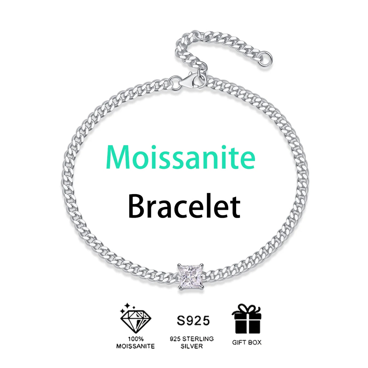 sterling silver jewelry - 925 Silver White Necklace SLM0044B-White-17cm/6.7in product view 06