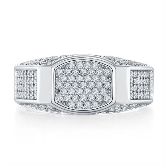 sterling silver jewelry - Silver Ring SLM0072R-silver-6 open view