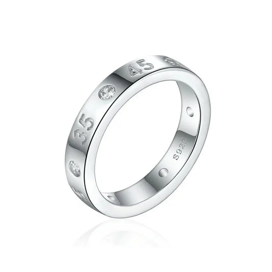 sterling silver jewelry - Silver Gold Rings SLZ0039R-silver ring-10 open view
