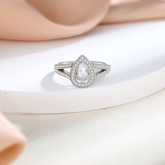 sterling silver jewelry - 925 White Gold Ring Rings SLZ0013R-catalogue-6 open view