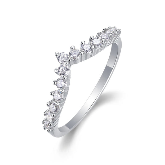 sterling silver jewelry - 925 Silver Ring SLM0144R-silver-6 open view