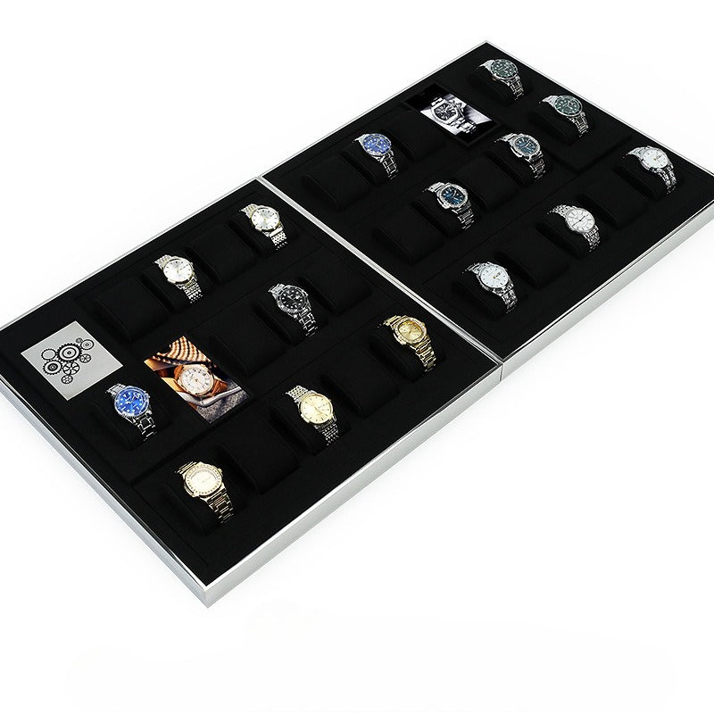 watch display - Black Microfiber Watch Display Tray C01938 product view 05