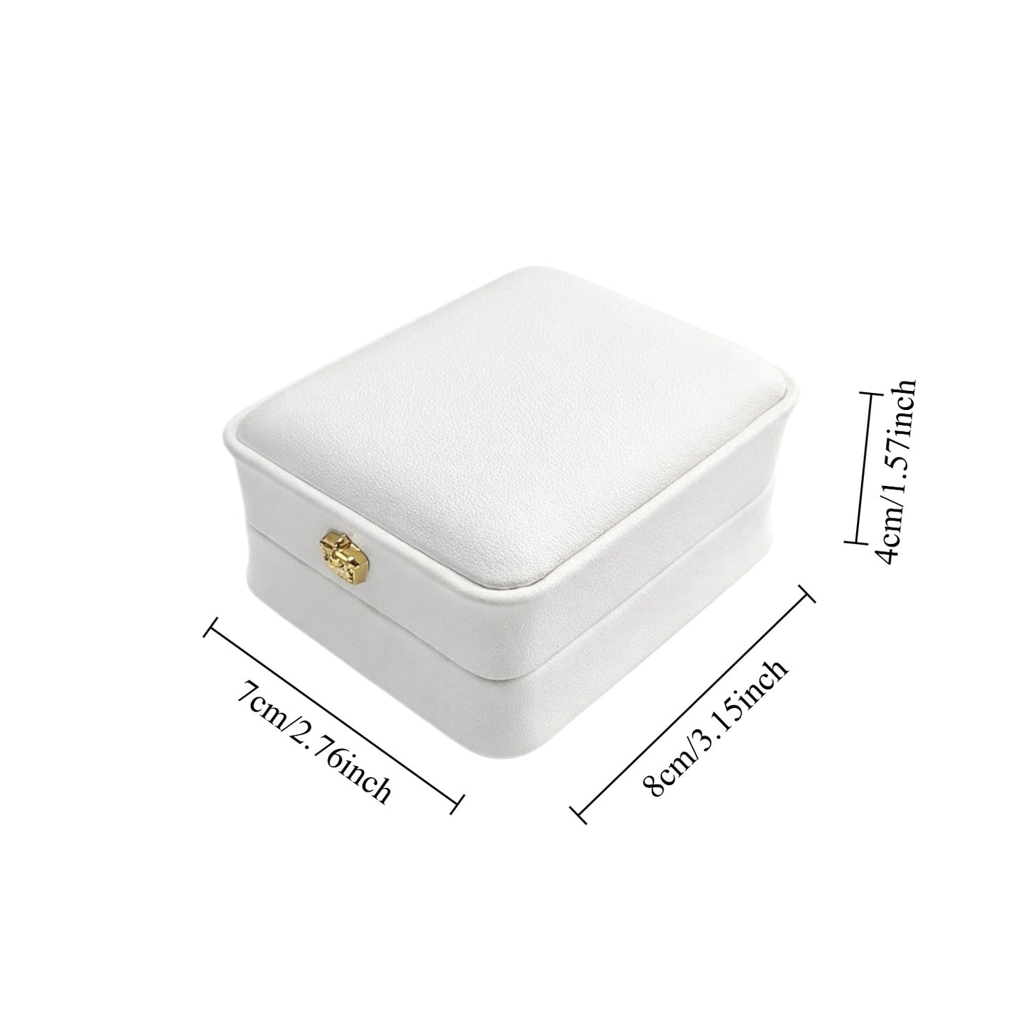 Jeweller Buy set of 12 white pendant presentation cases with hinged lids and coordinated cushioned interiors.