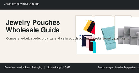 Jeweller Buy velvet, suede-style and organza jewelry pouches for a wholesale pouch buying guide