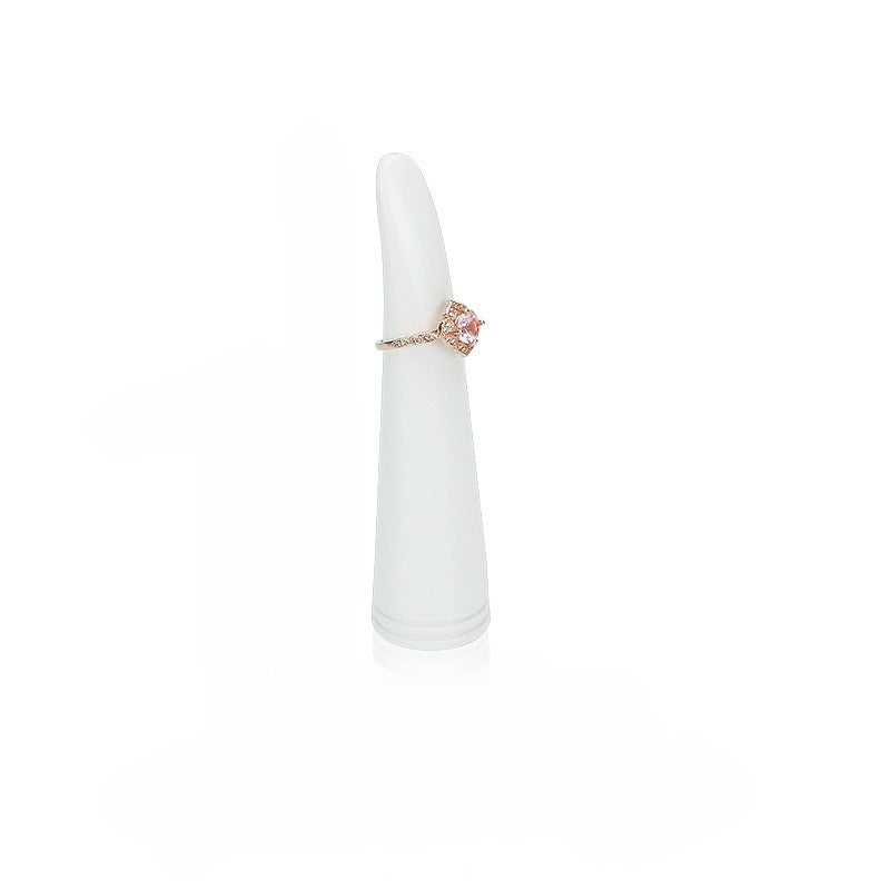 Pink & White Velvet Jewelry Display Set - Complete Retail Stand with Busts, Ring, Earring & Bracelet Holders