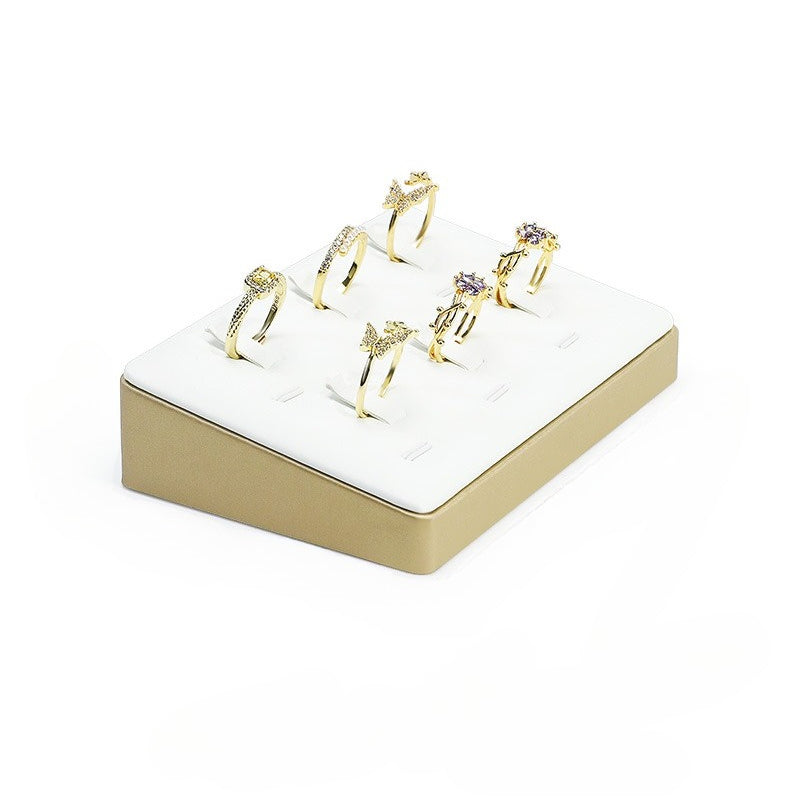 Leather Ring Display Stand, Premium Jewelry Ring Holder for Live Sales