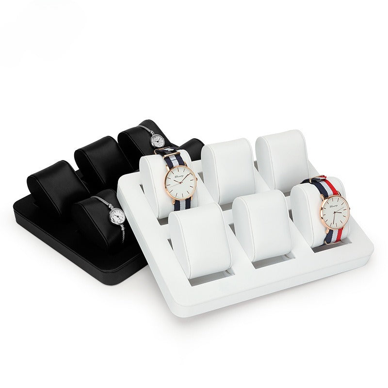 Brushed Watch Display Tray – Black & White