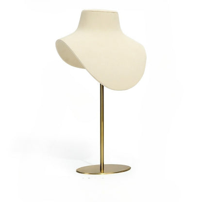 Metal & Microfiber Mannequin Display Stand for Necklaces, Earrings and Pendants