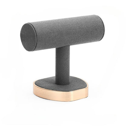 Gray Microfiber Jewelry Display Stand for Necklaces & Rings