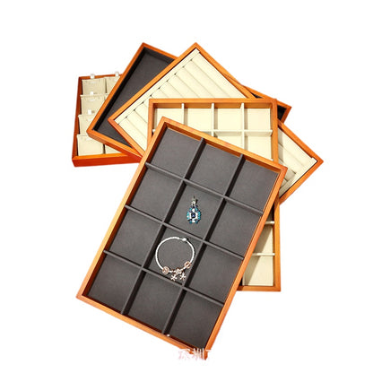 Solid Wood Jewelry Display Tray for Pendants & Organizer