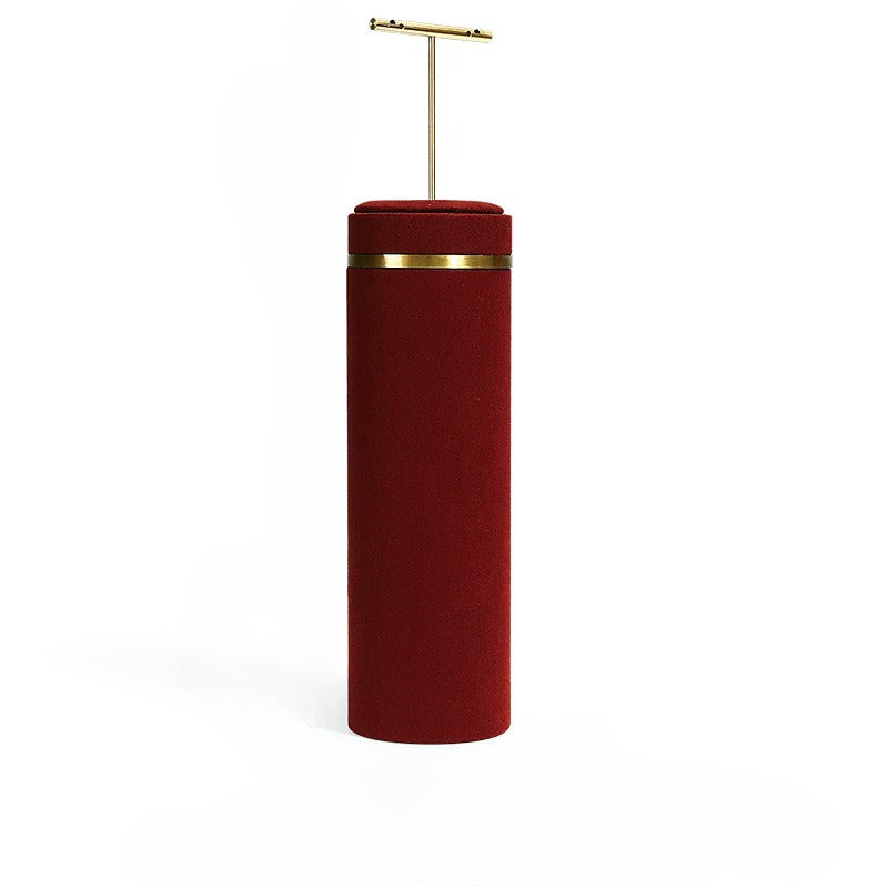 Burgundy Metal Jewelry Display Stand for Necklaces, Pendants & Earrings