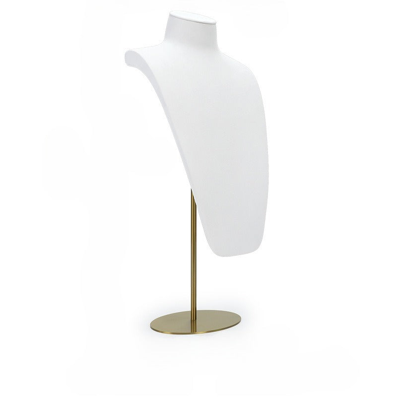 Luxury Velvet Leather & Lacquered Jewelry Display Stand for Earrings Necklaces