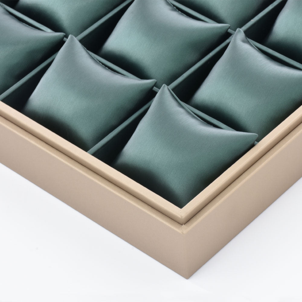 Bandeja de exhibición de reloj de pulsera gris