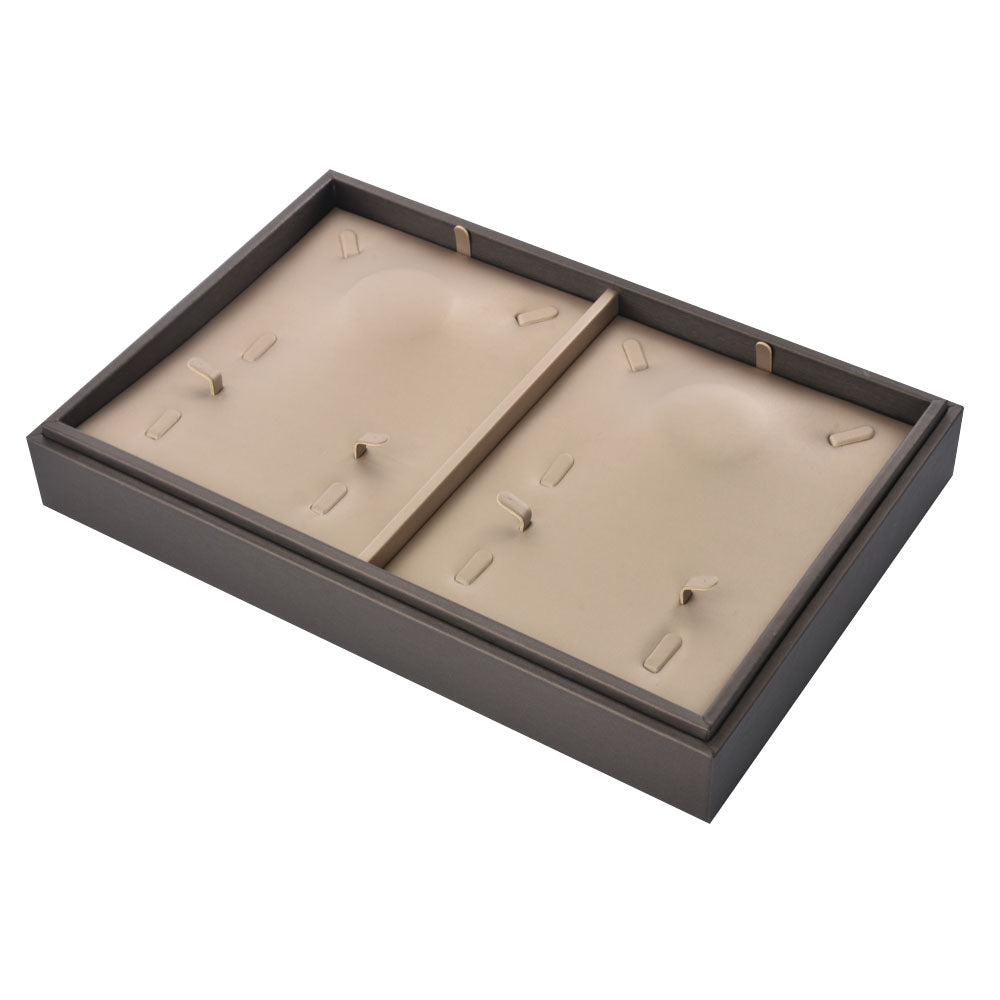 Bandeja de exhibición de reloj de pulsera gris