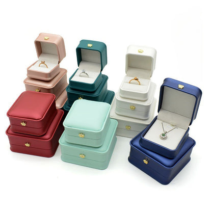 Crown Waist PU Jewelry Box
