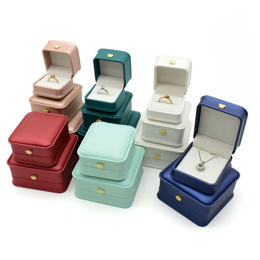 Crown Waist PU Jewelry Box