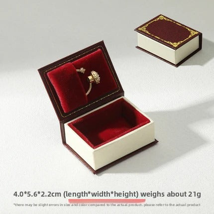 Retro Jewelry Book Shape Box