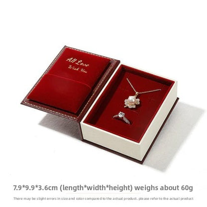 Retro Jewelry Book Shape Box