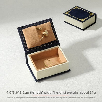 Retro Jewelry Book Shape Box