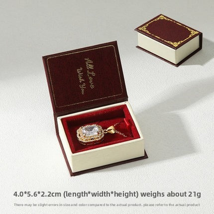 Retro Jewelry Book Shape Box