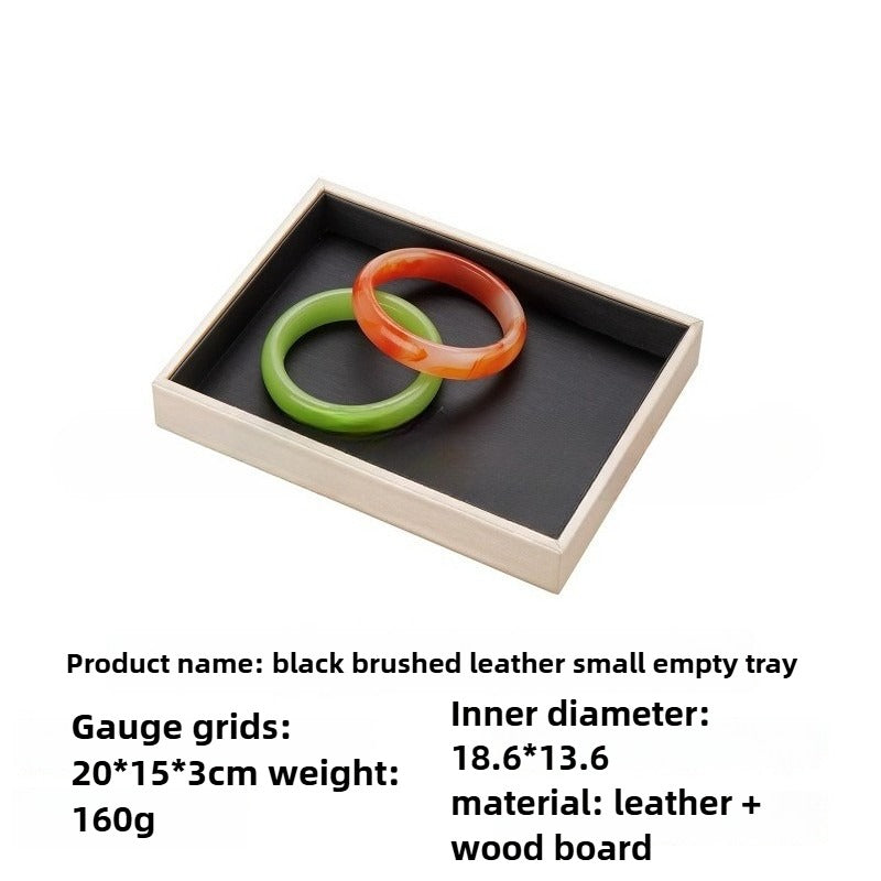Brushed Leather Jewelry Tray
