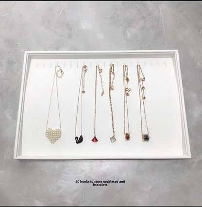 Brushed Leather Jewelry Tray