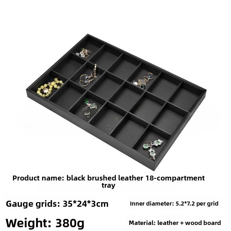 Brushed Leather Jewelry Tray