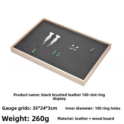 Brushed Leather Jewelry Tray