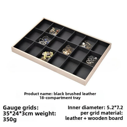 Brushed Leather Jewelry Tray