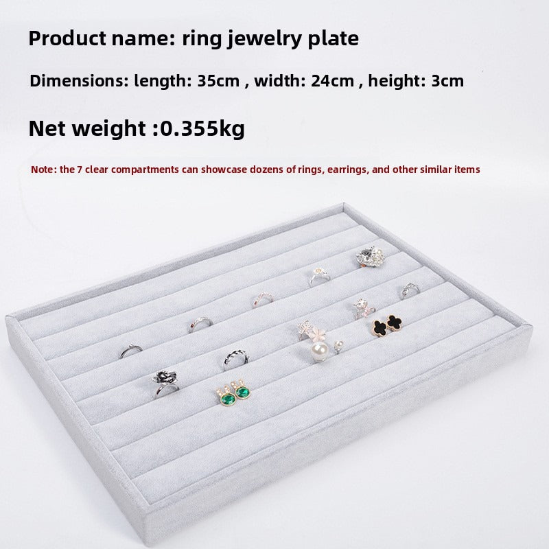 Gray Velvet  Jewelry Tray