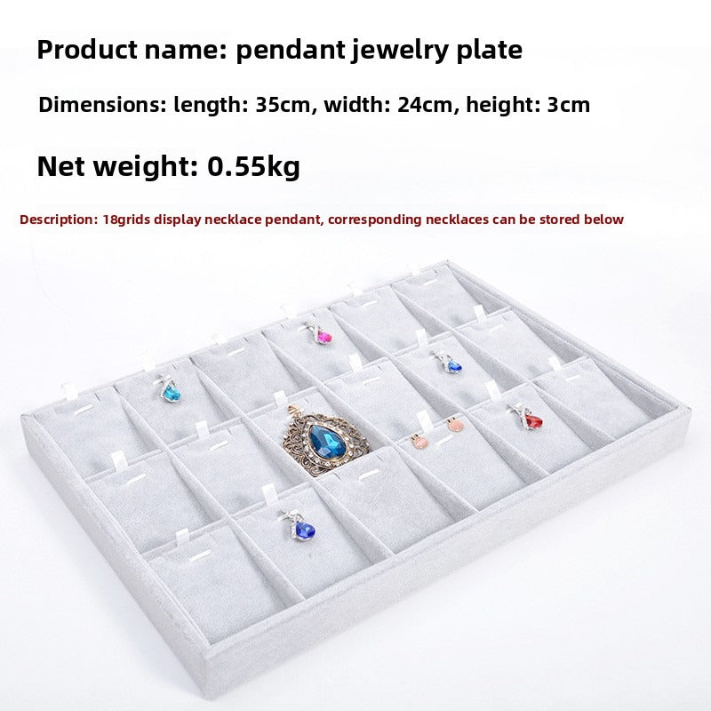 Gray Velvet  Jewelry Tray
