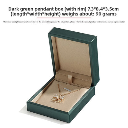 Green And Champagne Leather Jewelry Box