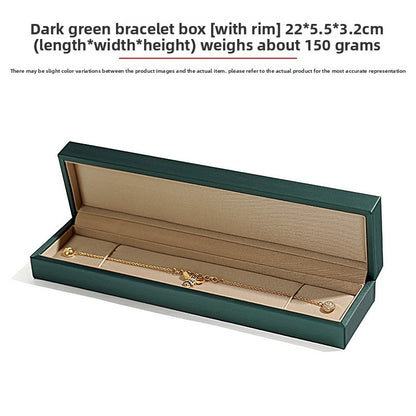 Green And Champagne Leather Jewelry Box