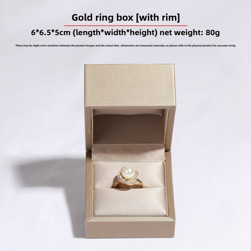 Green And Champagne Leather Jewelry Box