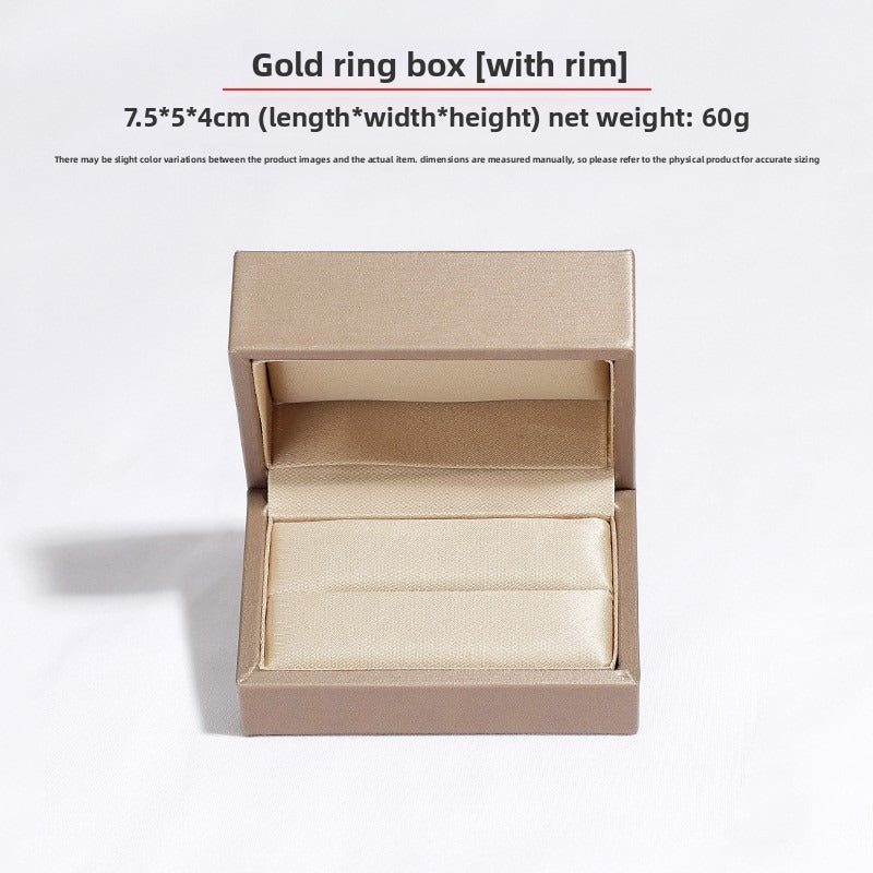 Green And Champagne Leather Jewelry Box