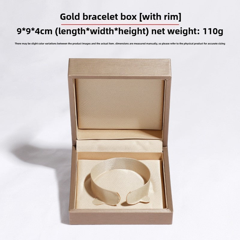 Green And Champagne Leather Jewelry Box