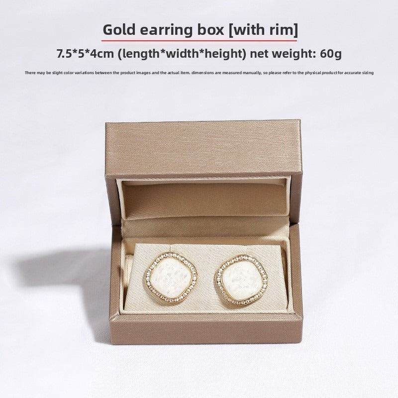 Green And Champagne Leather Jewelry Box