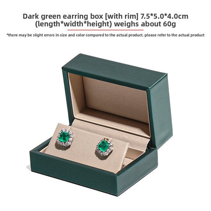 Green And Champagne Leather Jewelry Box