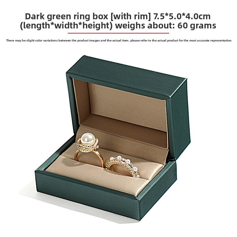 Green And Champagne Leather Jewelry Box